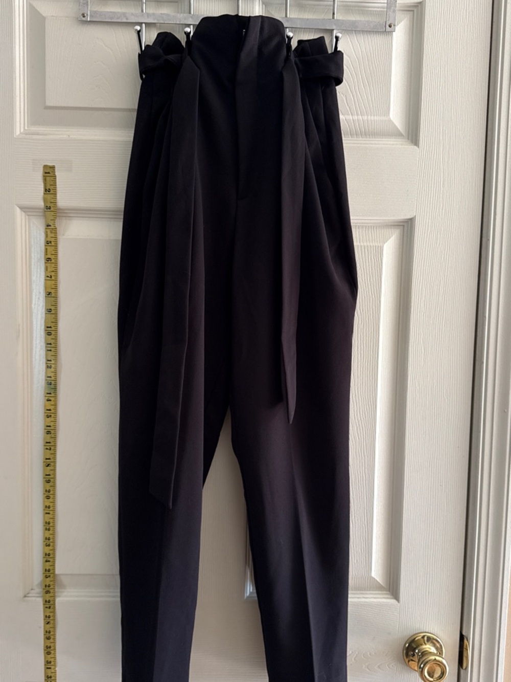 H&M Dark Brown Viscose-Blend Trousers, NEW